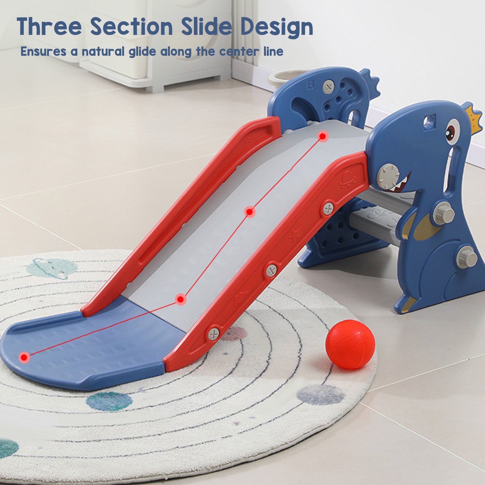 Toddler Dinosaur Shape Indoor Slide