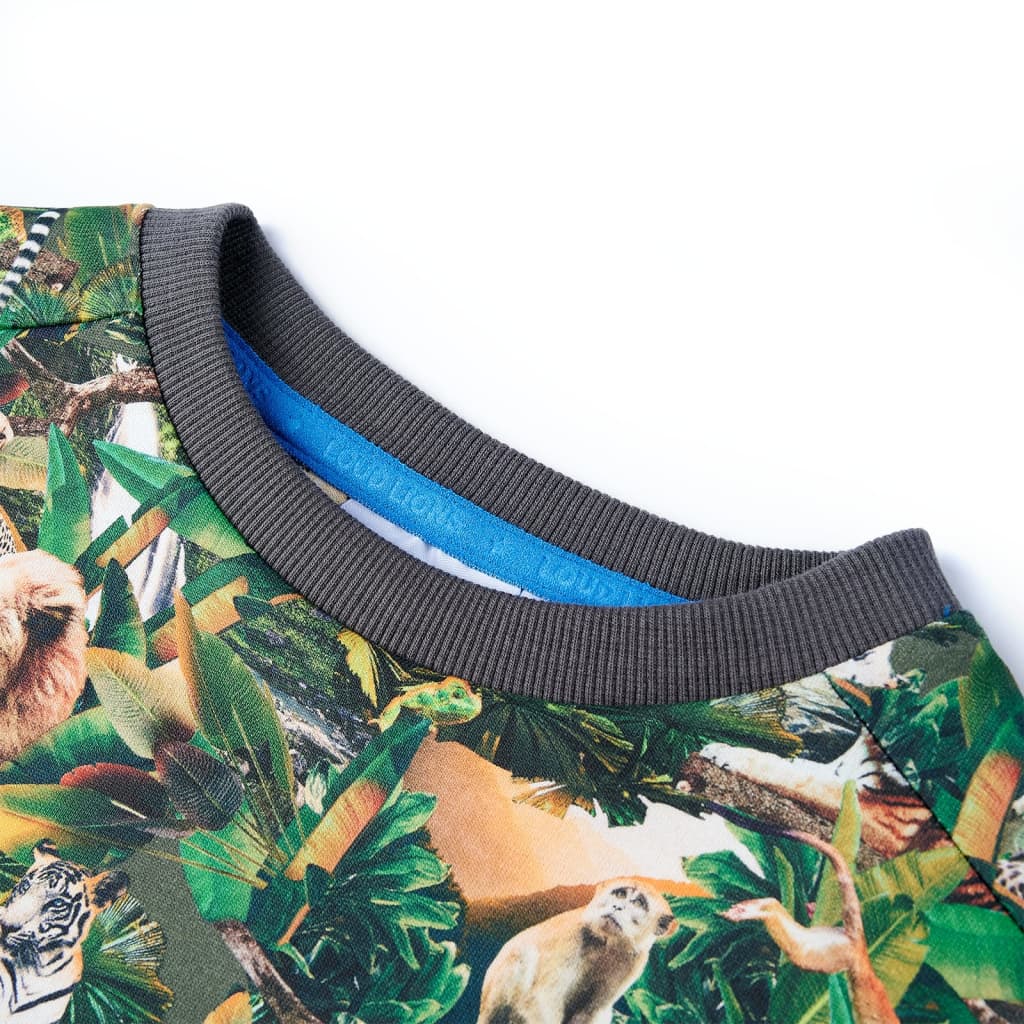 Children's sweatshirt jungle motif