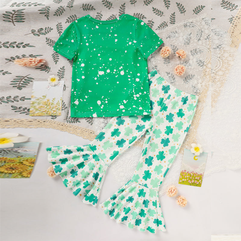 Girl's Clover Print 2-Piece Set