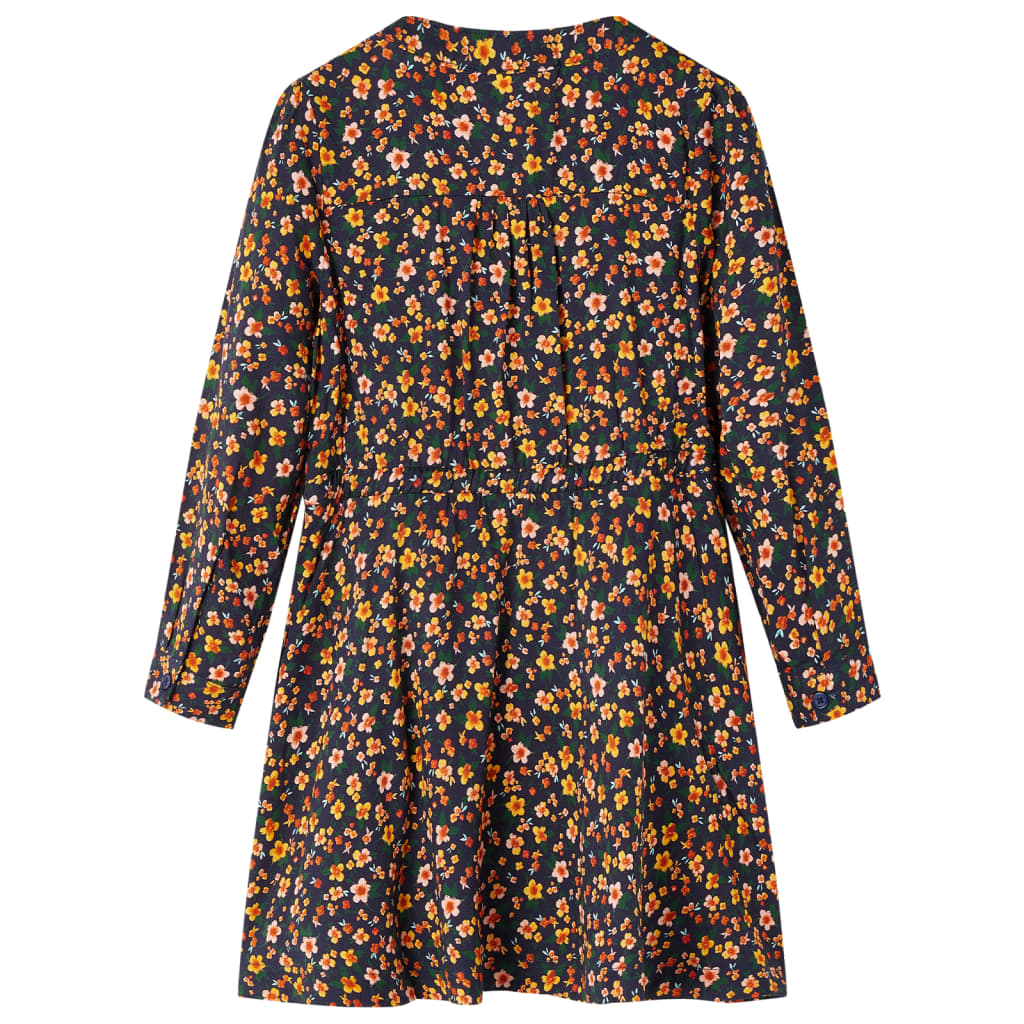 Children's long sleeved flowered dress