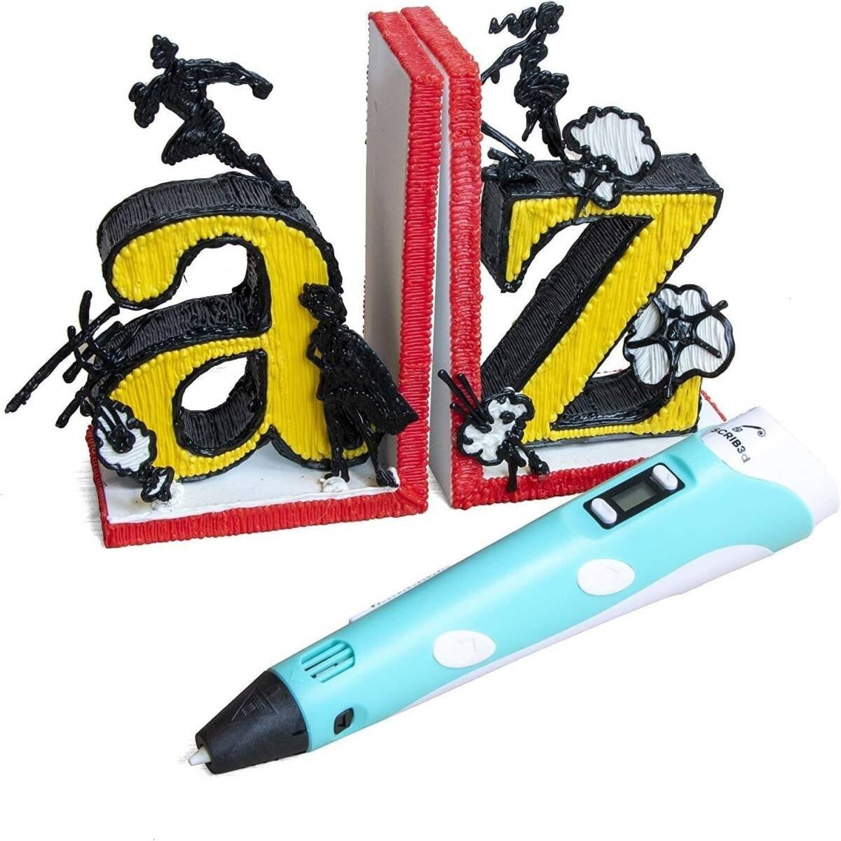 3D Printing Pen Kit Includes 3 Colors PLA Filament, Stencil Book