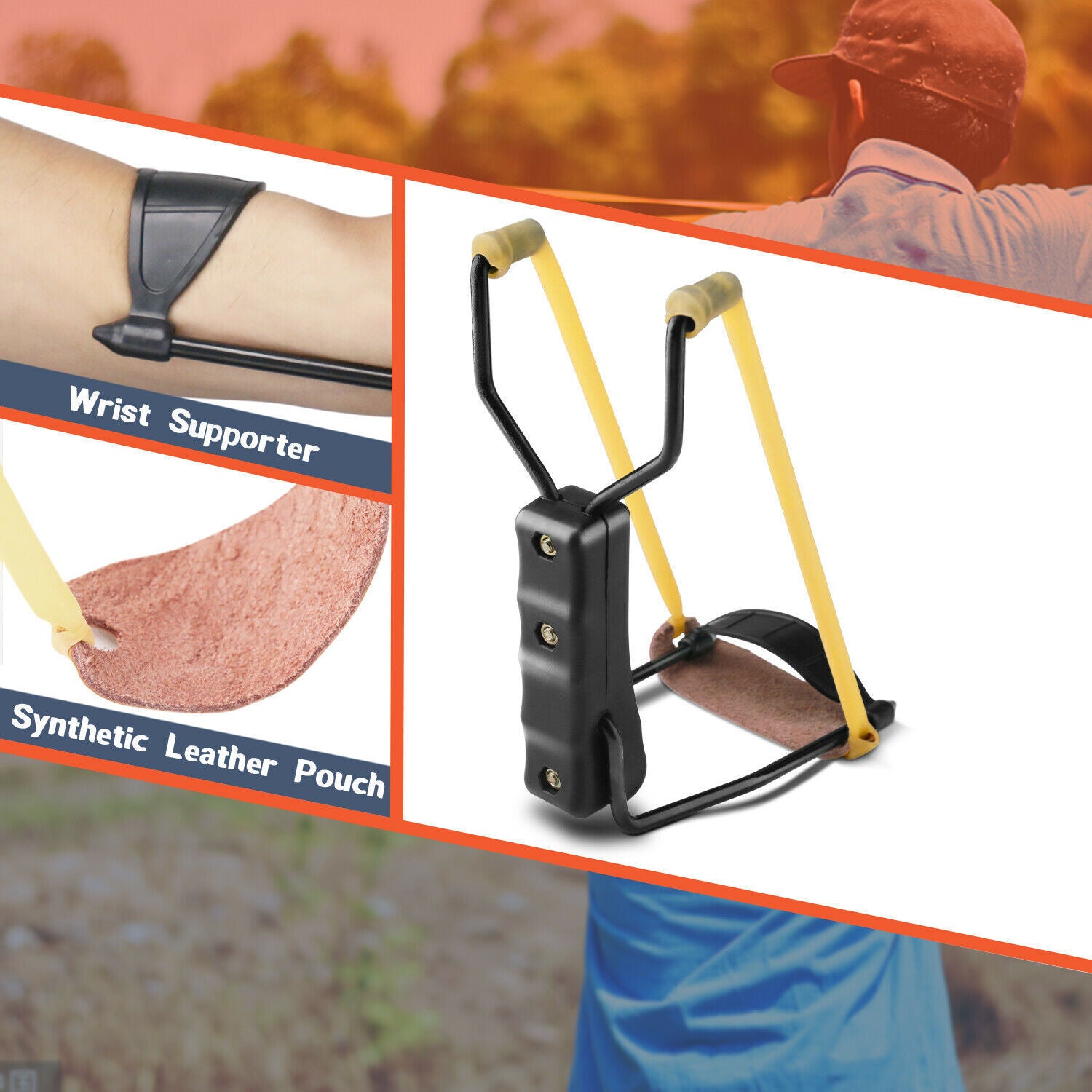 Compact Folding Slingshot for Outdoor Sport Games