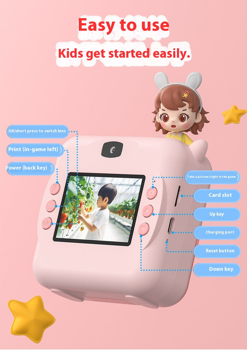 Portable Thermal Printing Camera Video HD Digital