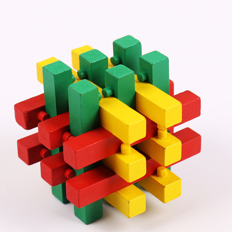 Beech Wood Kongming Lock Puzzle
