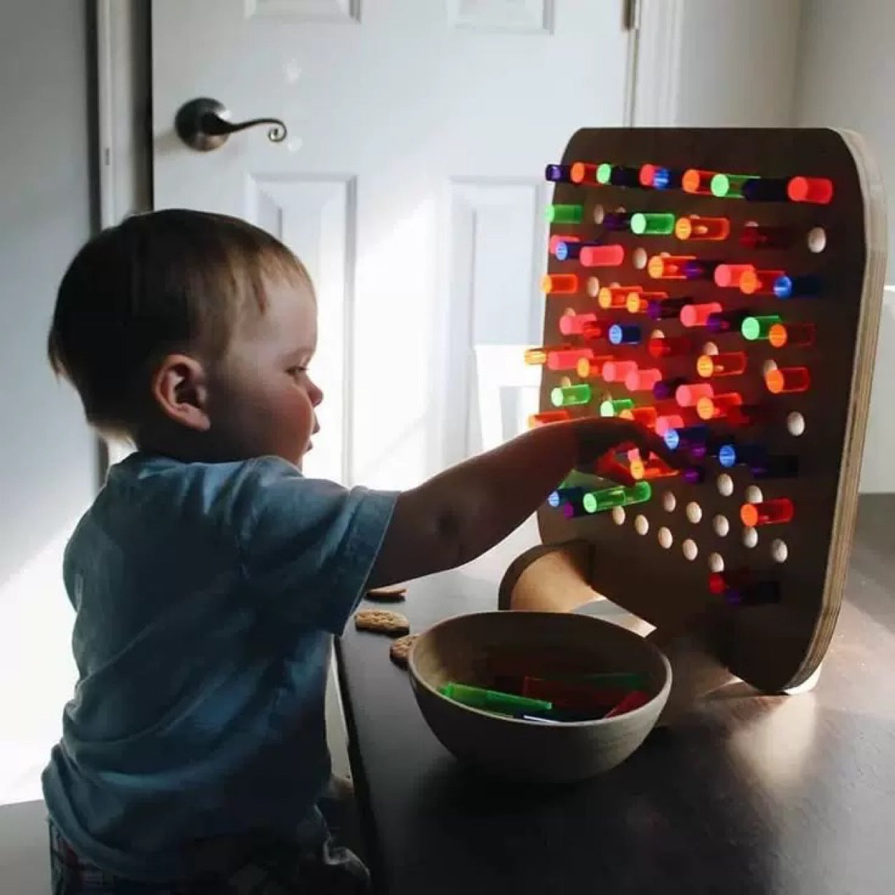 Montessori Rainbow Wire-wrap Board Pixel Art