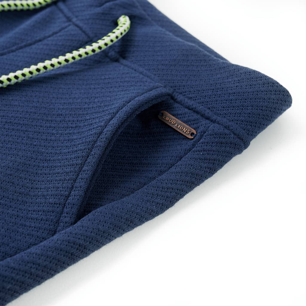 Children's shorts with drawstring, dark blue