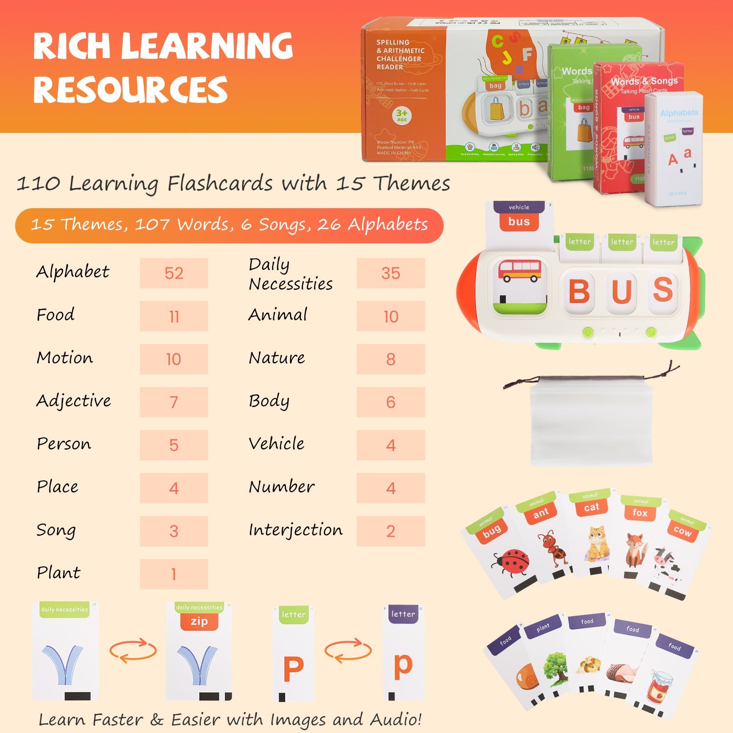 Talking Flash Cards And Finger Counting Math Board Interactive Learning Toys