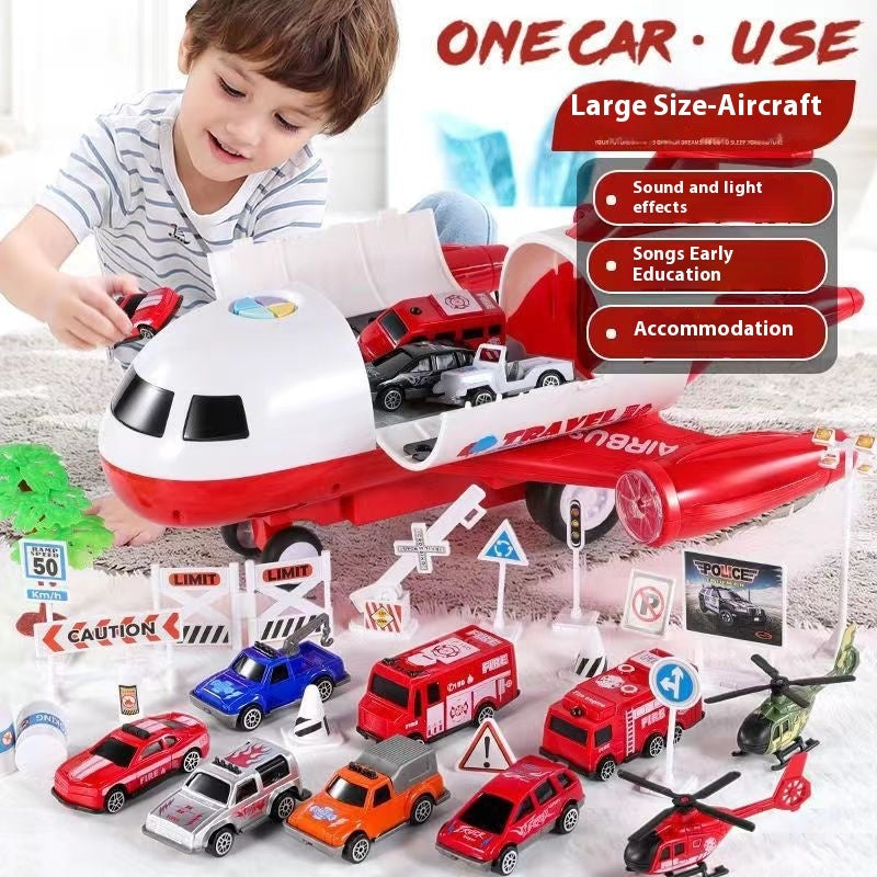 Children's Super Large Drop-resistant Aircraft Car Carrier