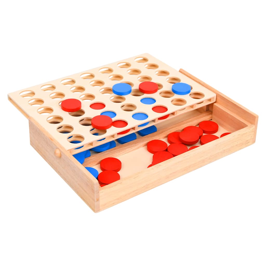 Connect Four Game Solid Wood