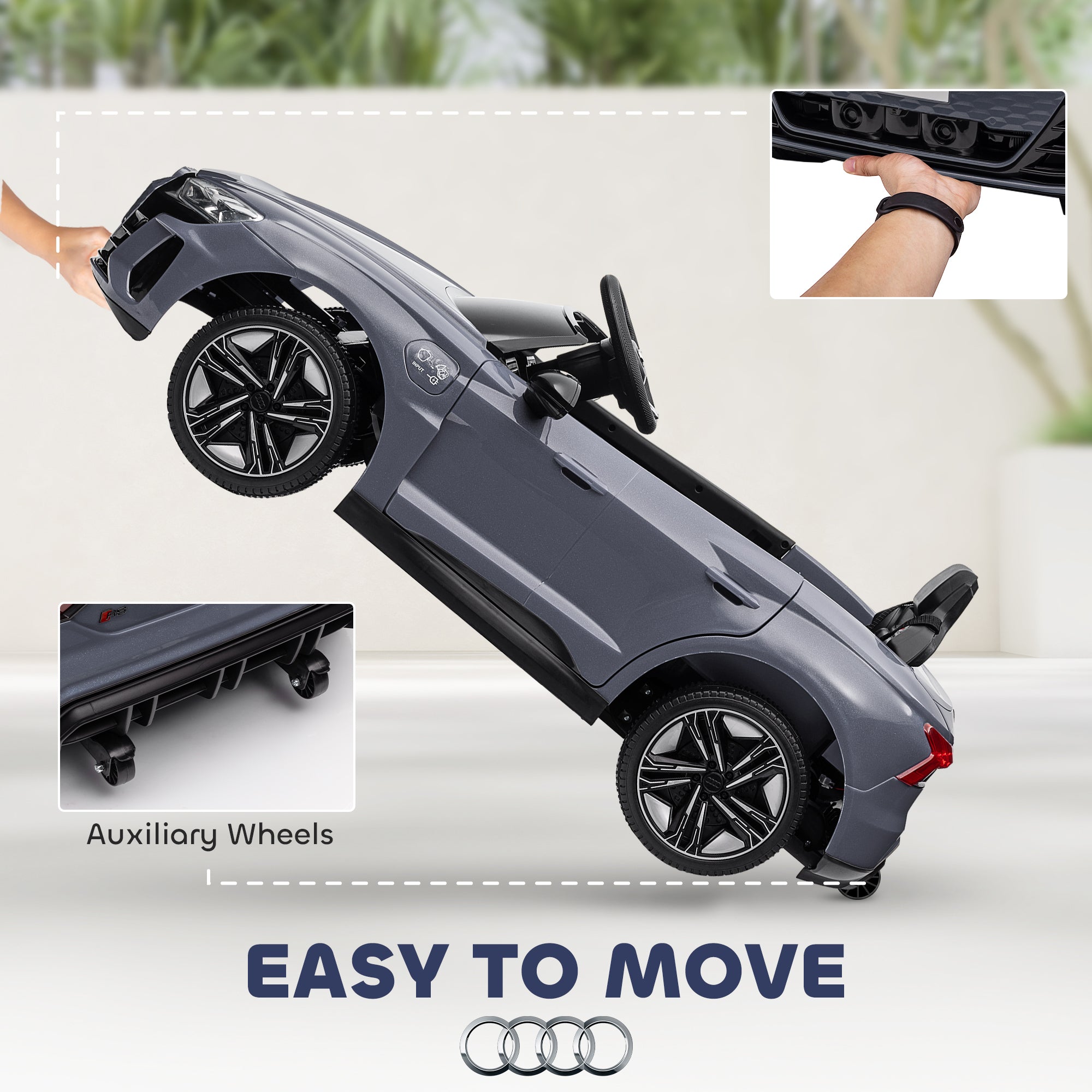 12V Licensed Audi RS E-tron GT Kids Ride on Car with Remote Control