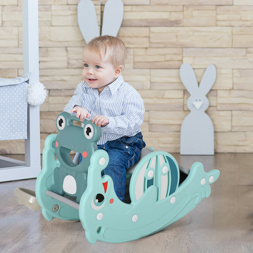 3-in-1 Kids Portable Slide Rocking Horse