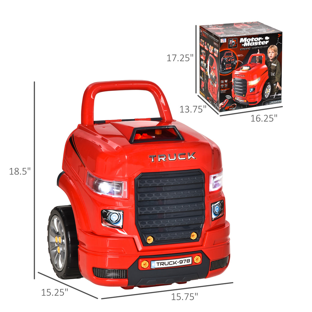 Kids Mechanic Truck Engine Service Toy Set