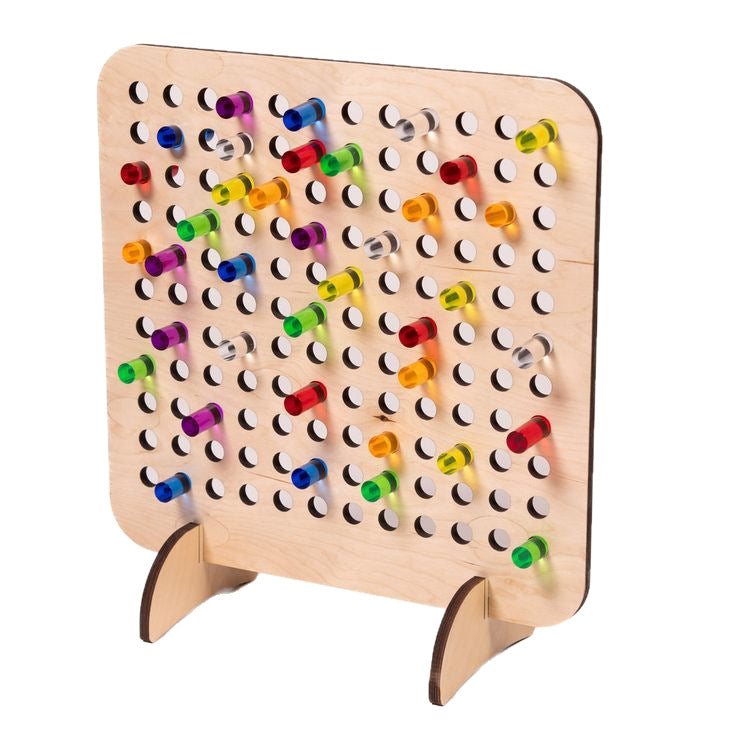 Montessori Rainbow Wire-wrap Board Pixel Art