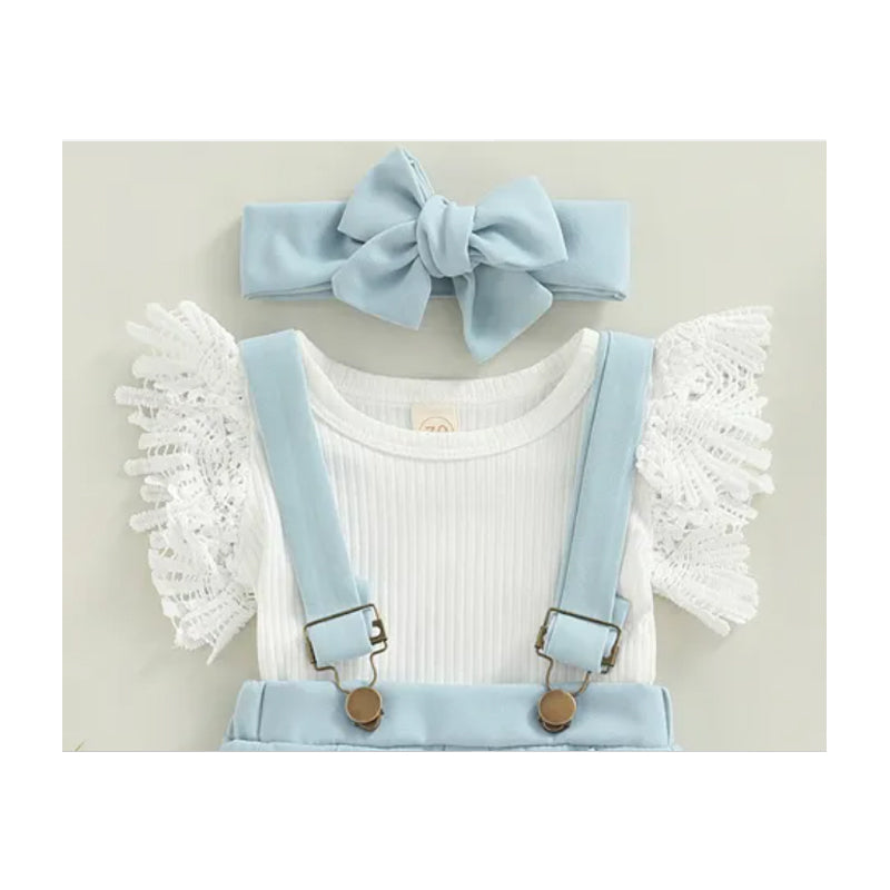 3Pcs Infant Baby Girl Outfit