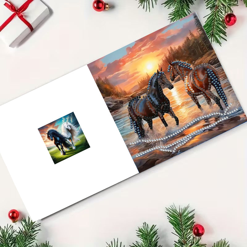 DIY Diamond Painting Card Kit - horses