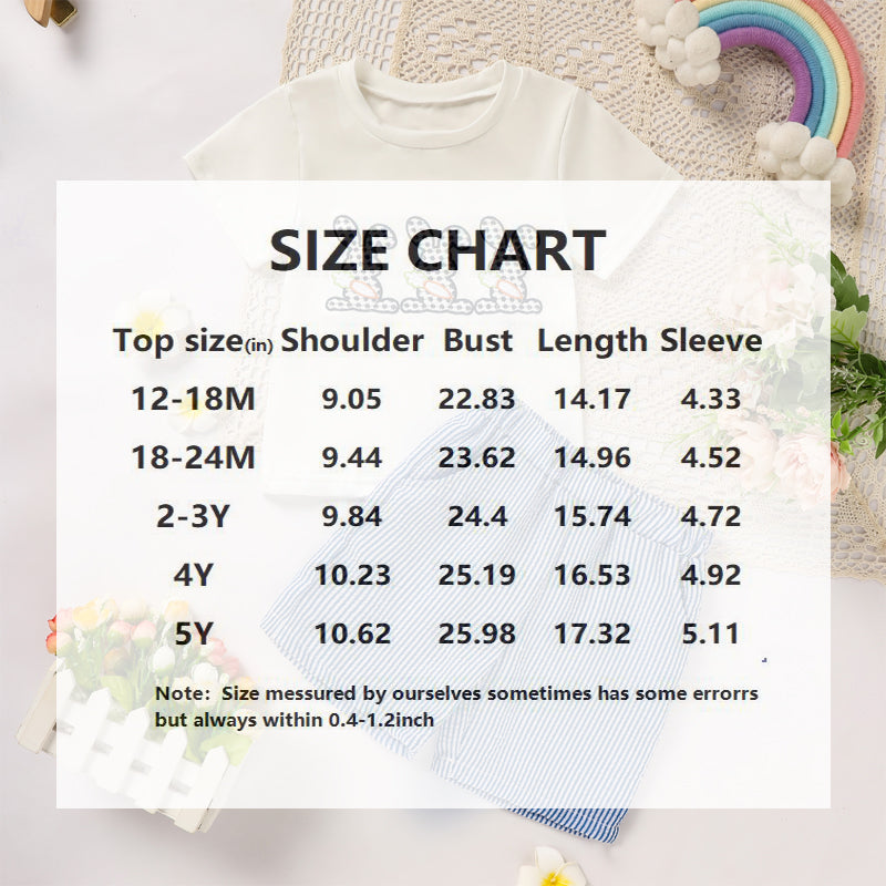 Toddler Bunny & Carrot Embroidered Short Sleeve T-Shirt With Striped Pocket Shorts