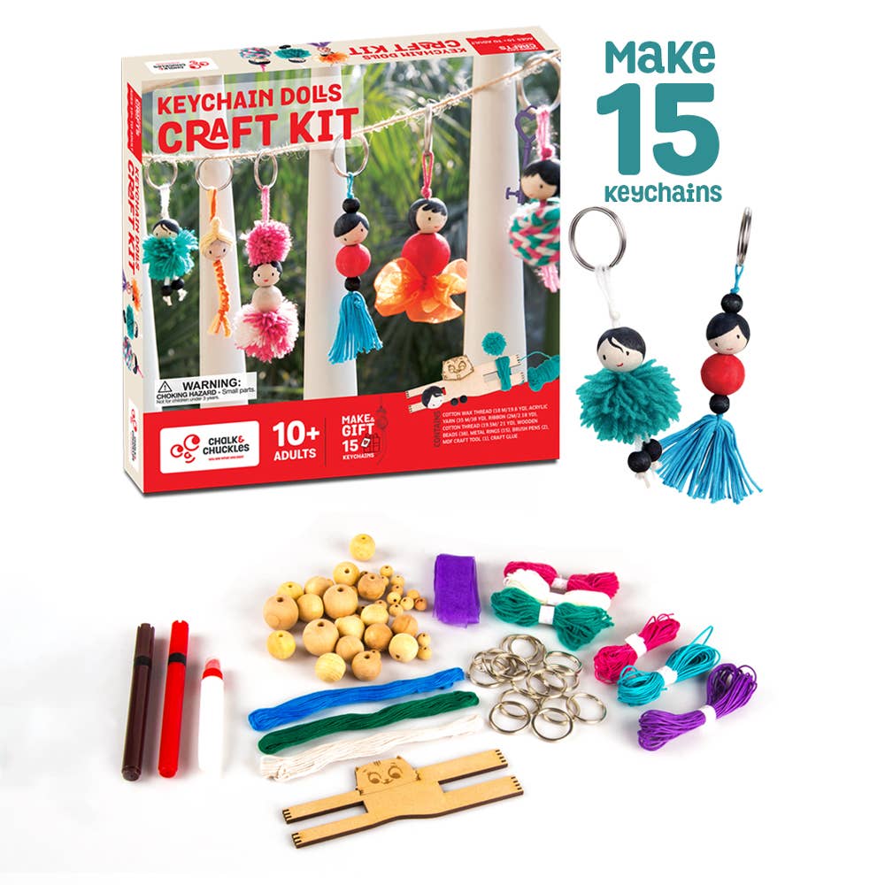DIY Keychain Dolls Craft Kit.