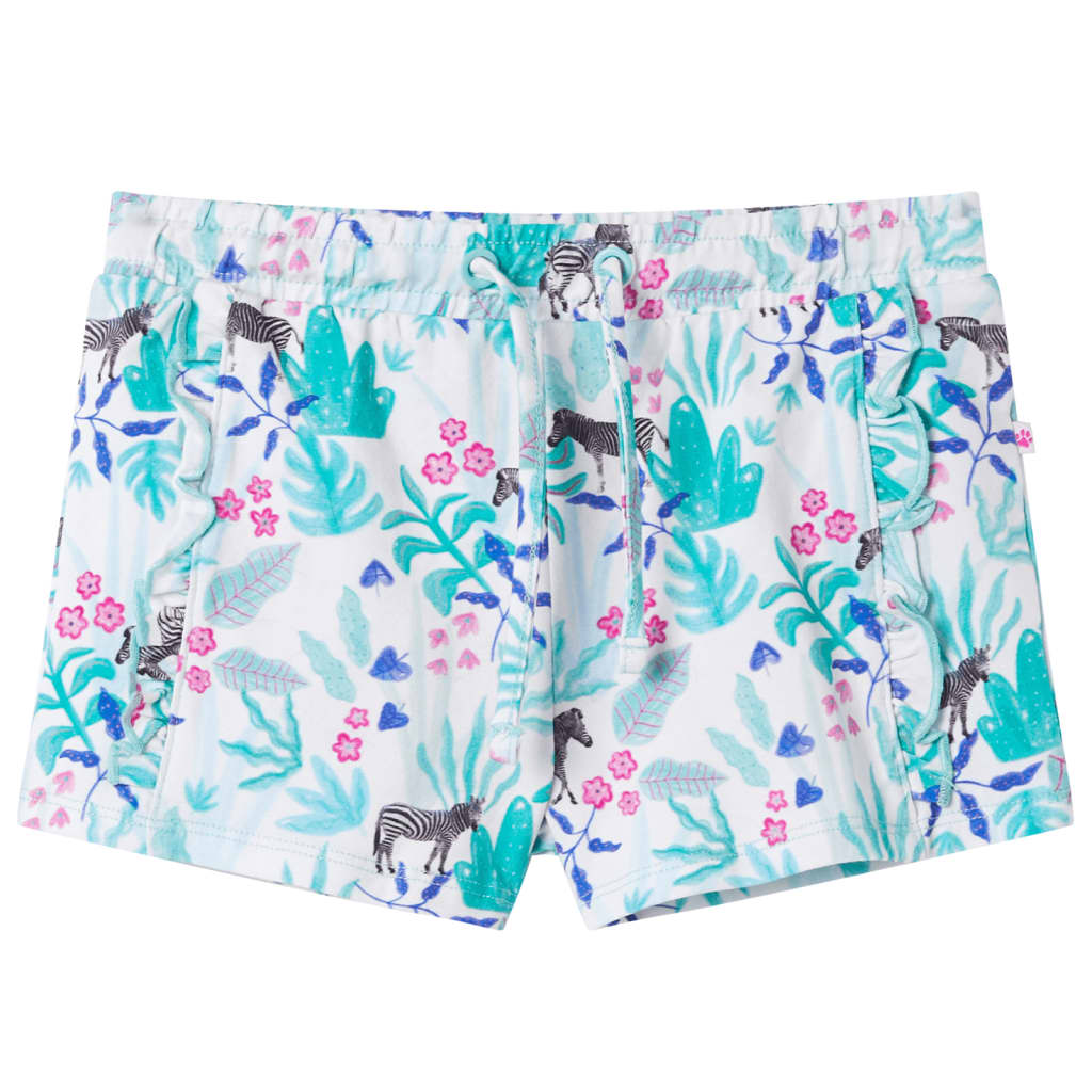 Girls shorts with drawstring