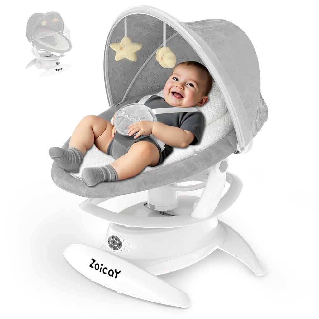Infant Baby Swing w/ 3 Swing Modes, 12 Lullabies & 5-Speeds