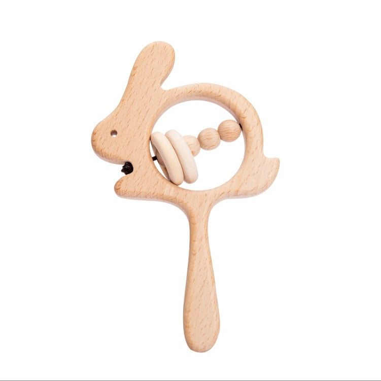 Hand-held Wooden Rattle