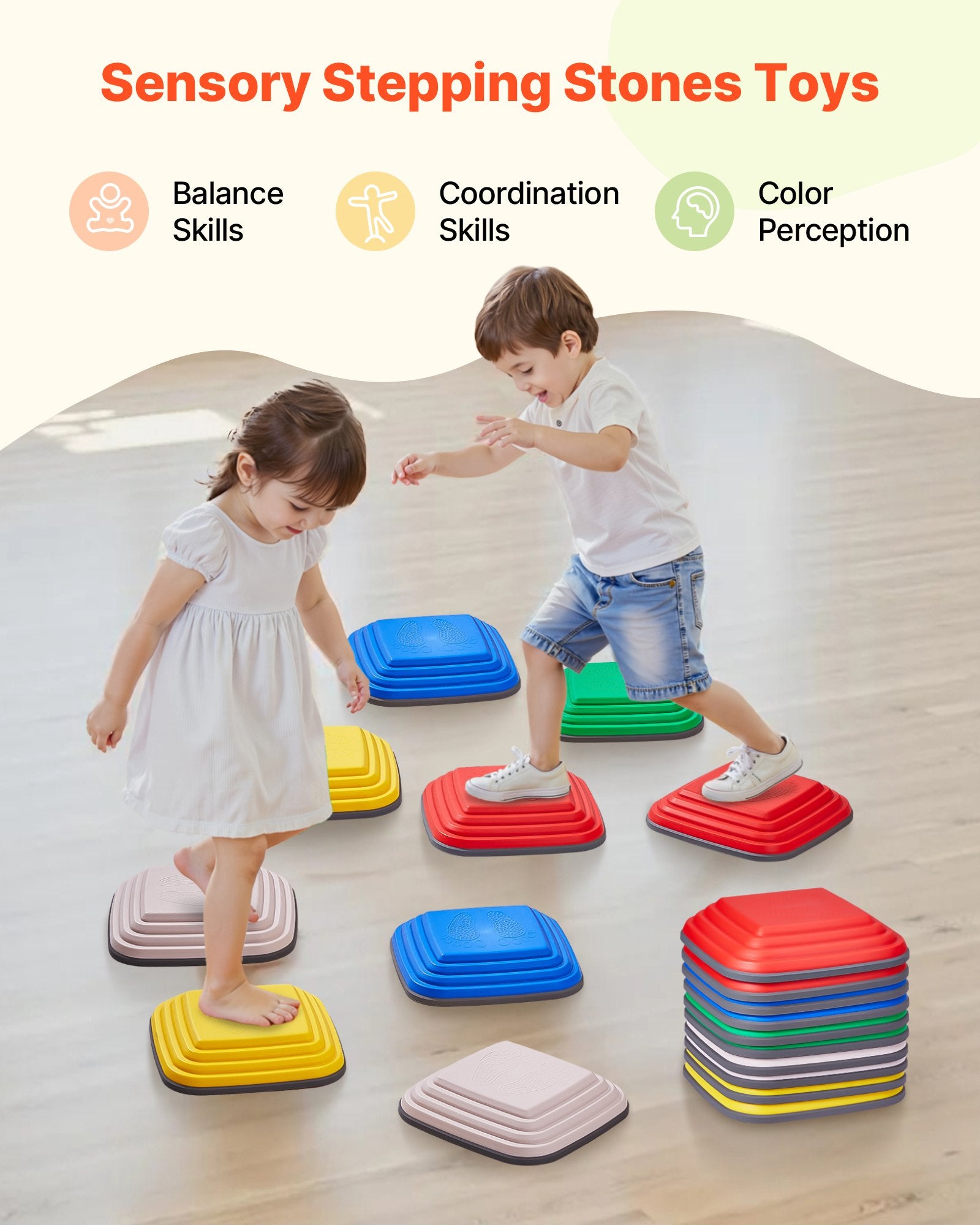 Kids Balance Stepping Stones , 10 PCS