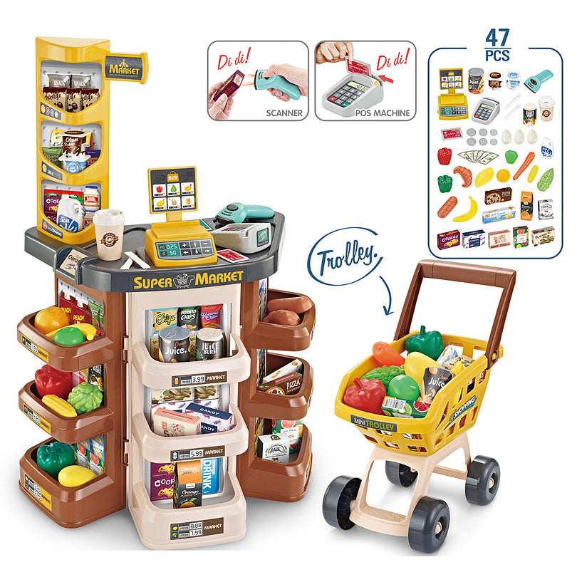 Supermarket Shopping Cart Play Set