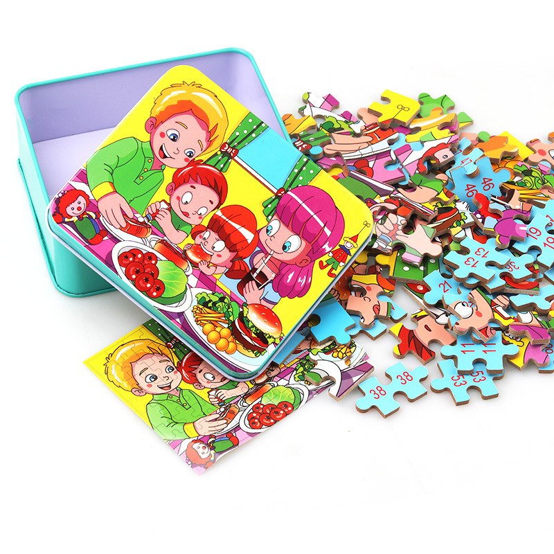Children's 80PCS Wooden Jigsaw Puzzle