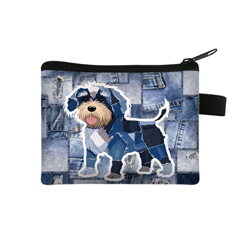 Denim Jeans Animal Coin Purse
