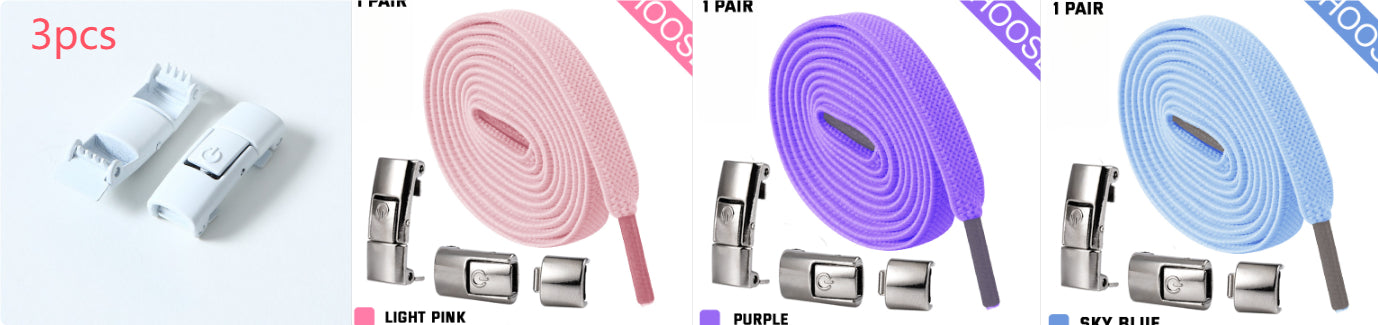 Press Lock Elastic Shoelaces
