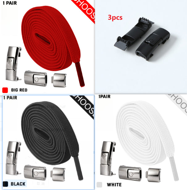 Press Lock Elastic Shoelaces
