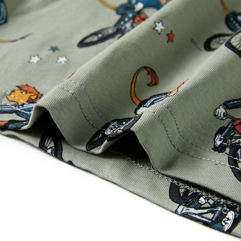 Children's Lion riding a bike short-sleeved pajamas