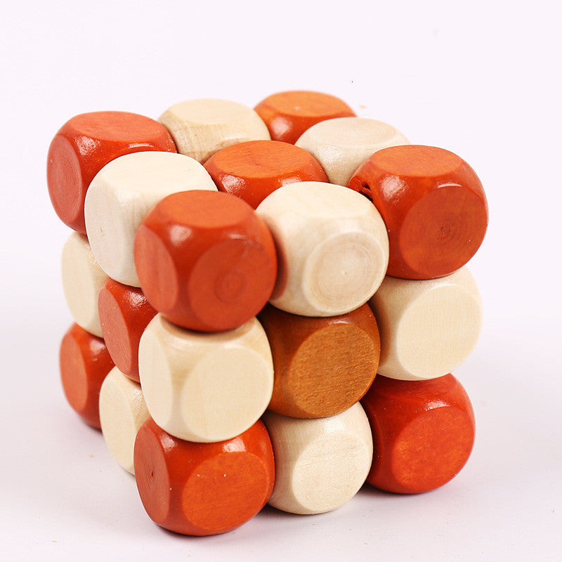 Beech Wood Kongming Lock Puzzle
