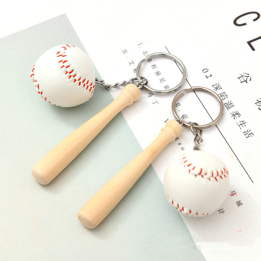 Baseball & Bat Keychain