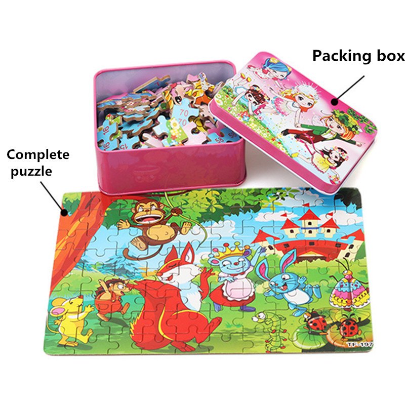 Children's 80PCS Wooden Jigsaw Puzzle