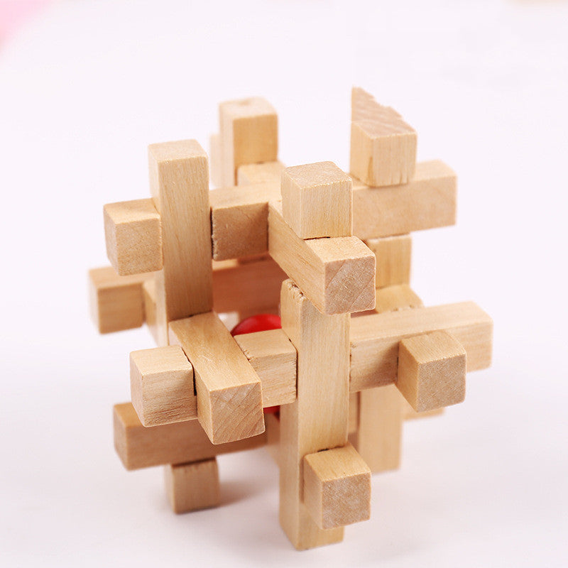 Beech Wood Kongming Lock Puzzle