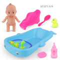 Baby In Tub With Bath Toys