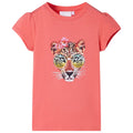 Girls Leopard Head T-Shirt