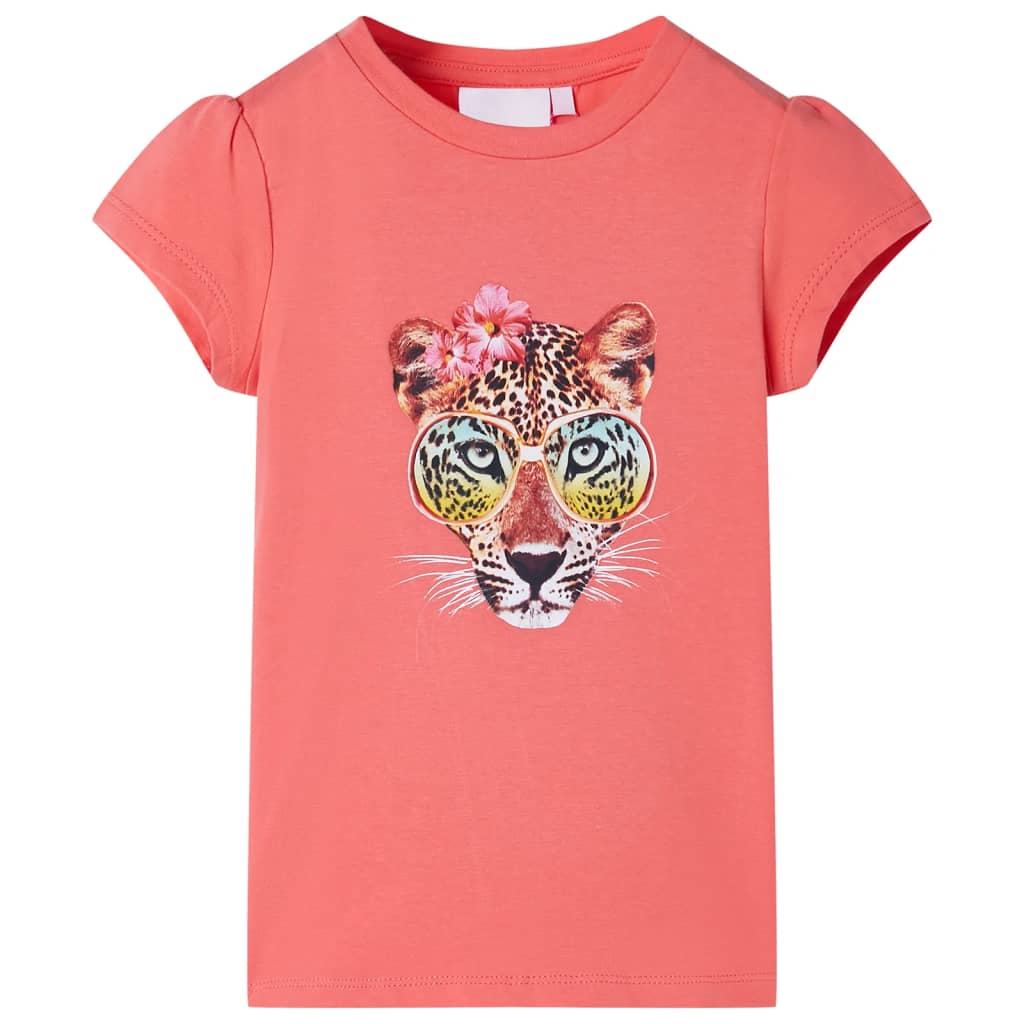 Girls Leopard Head T-Shirt