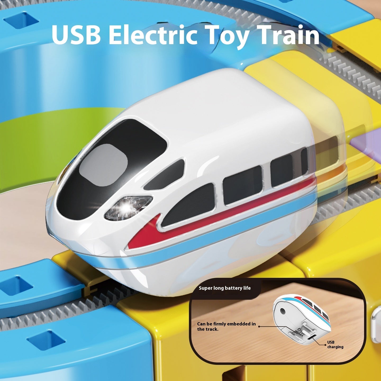 Children's Cube Track Building Blocks