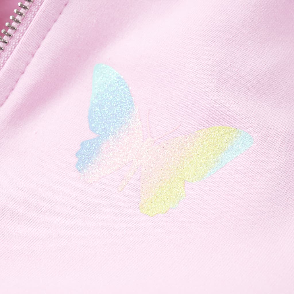 Children's light pink zip-up hoodie