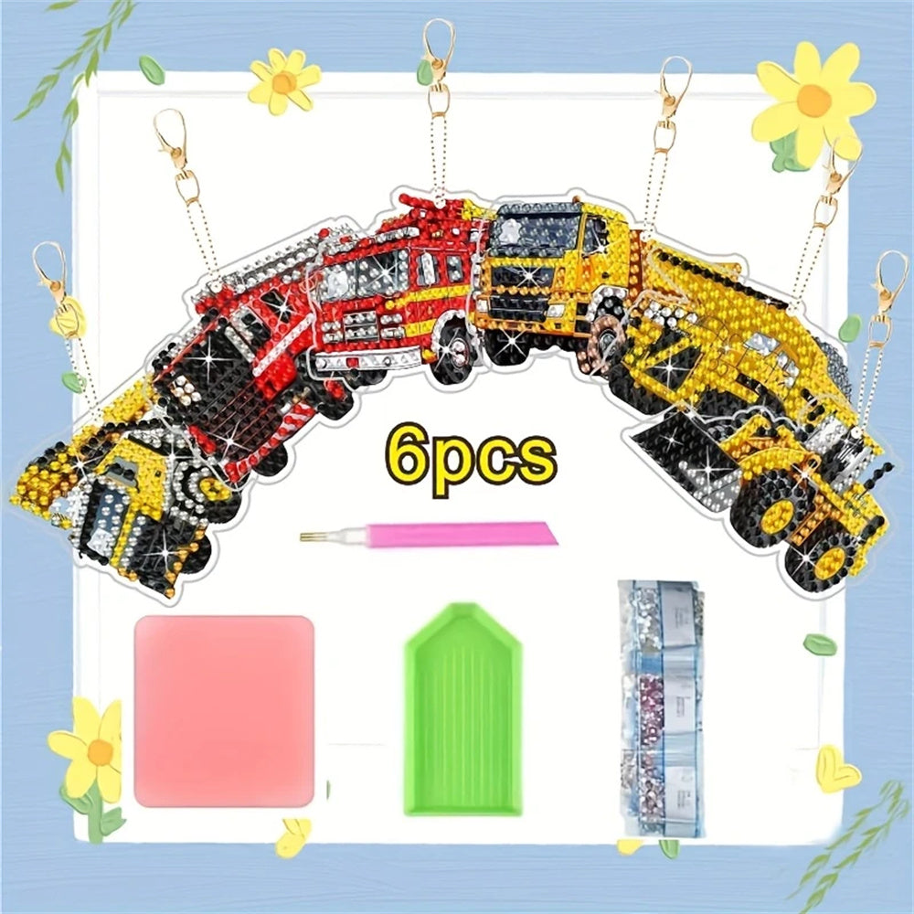 DIY Diamond Painting Keychain Kit - Trucks