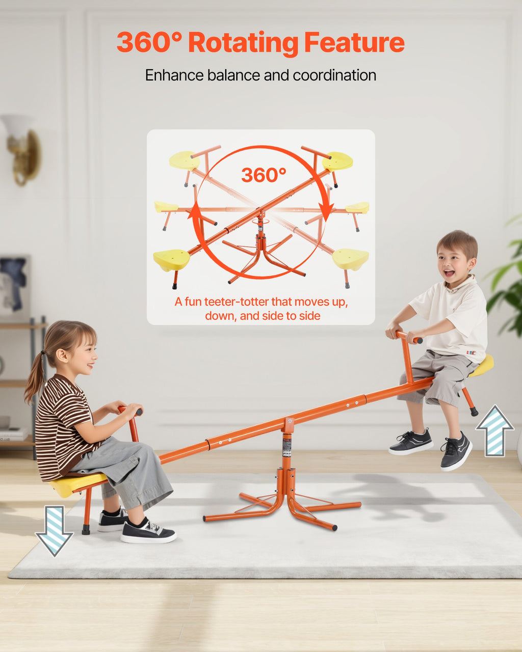 Kids Swiveling 360 Degrees Rotating Teeter Totter