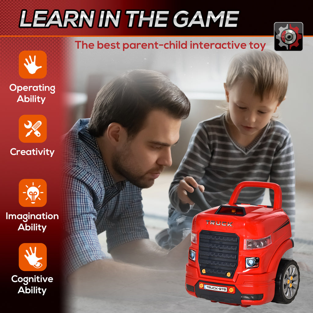 Kids Mechanic Truck Engine Service Toy Set
