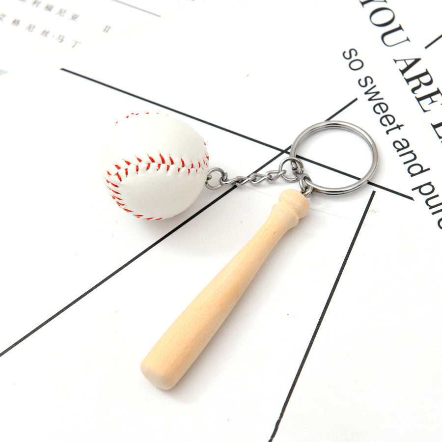 Baseball & Bat Keychain