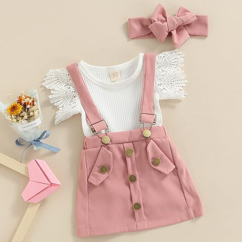3Pcs Infant Baby Girl Outfit