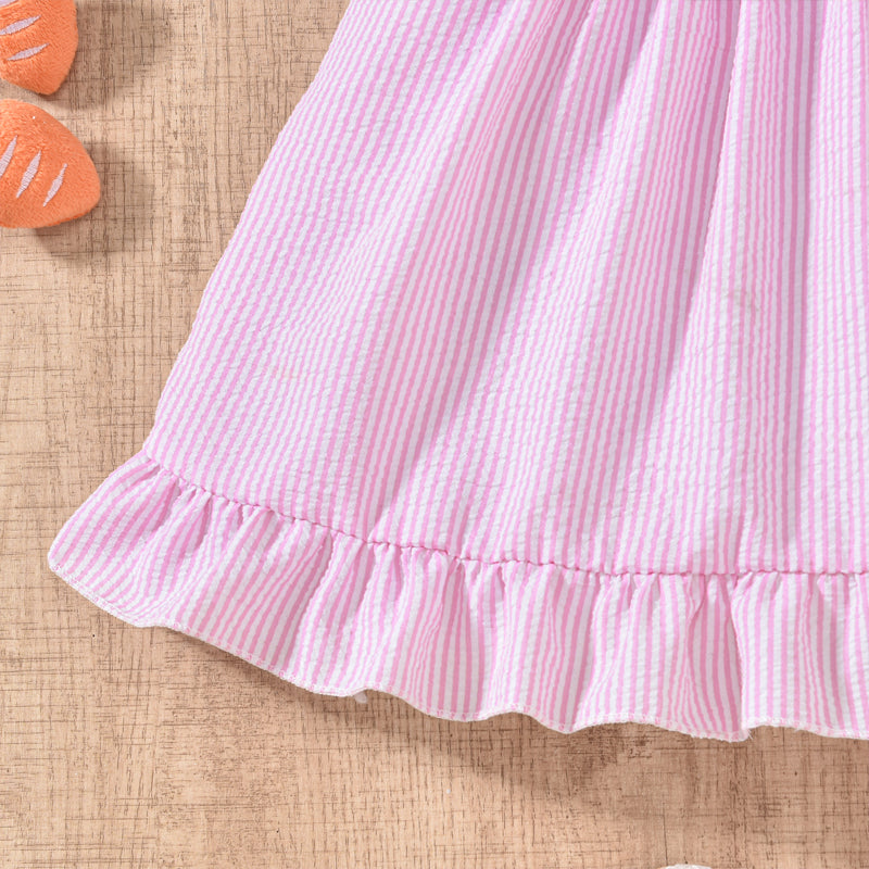 Girl's Bunny Embroidered Dress