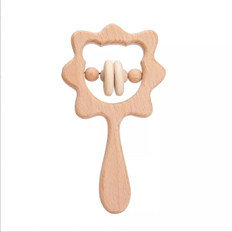 Hand-held Wooden Rattle