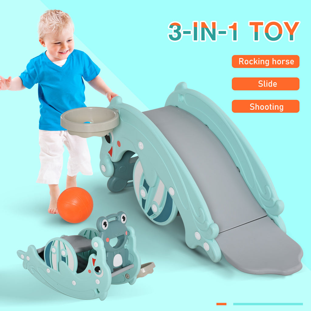 3-in-1 Kids Portable Slide Rocking Horse