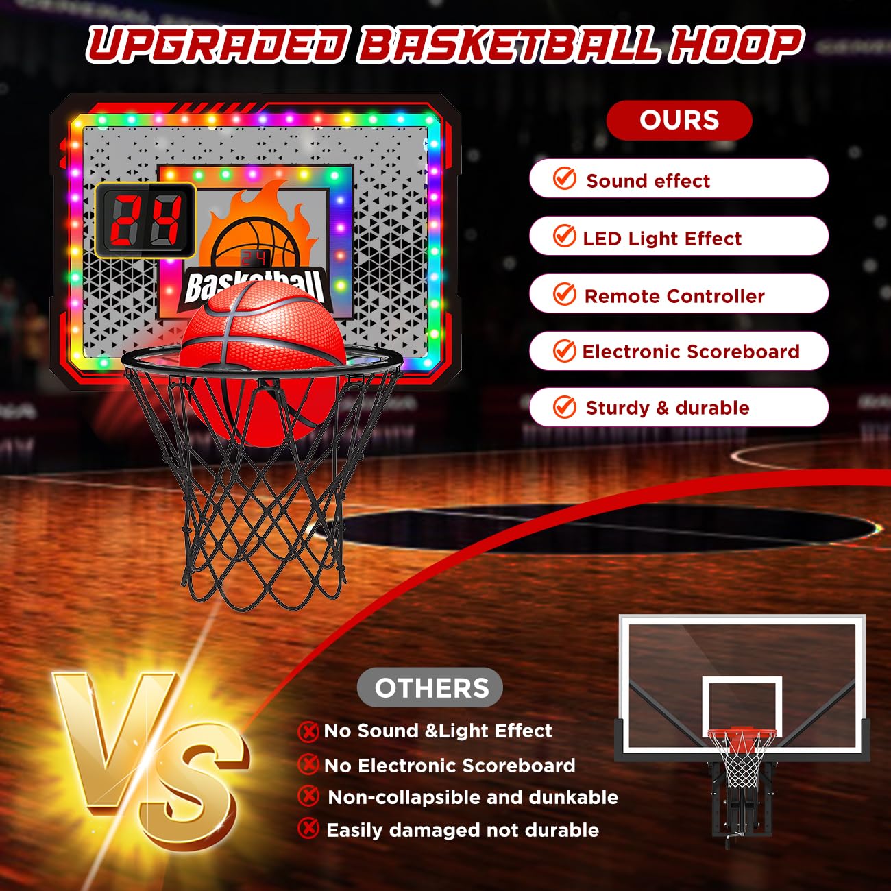 Indoor Light Up Basketball Hoop