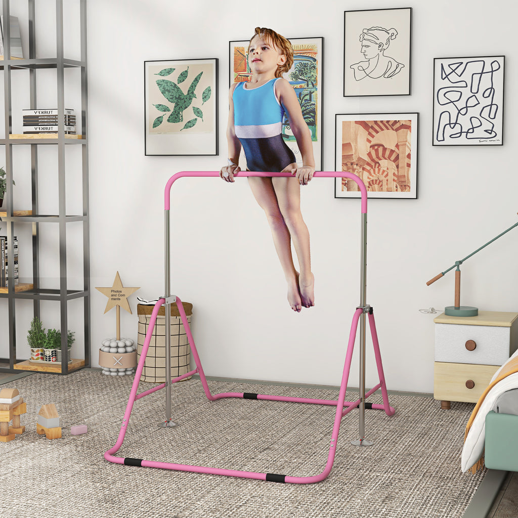 Folding Adjustable Gymnastics Bar for Kids